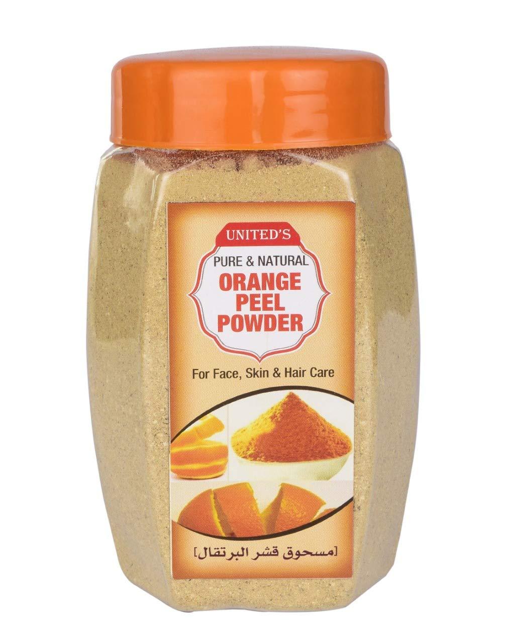 United's Pure & Organic Orange Peel Powder 200 Grams For Face, Skin,Hair Care.