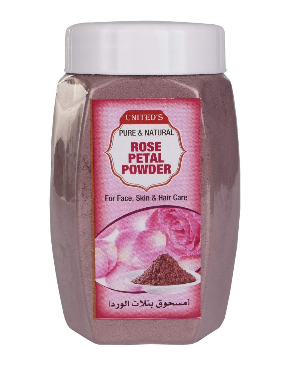 United's Pure & Natural Rose Petal Powder 200 Grams For Face,Skin,Hair Care