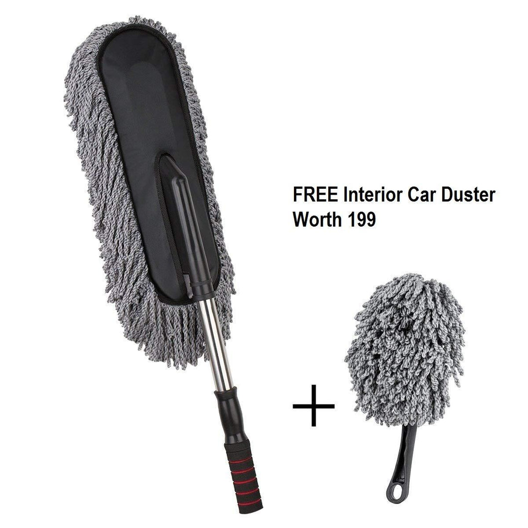 United's Micro Fiber Duster for Car Cleaning & Household with Interior Small Duster (Grey)