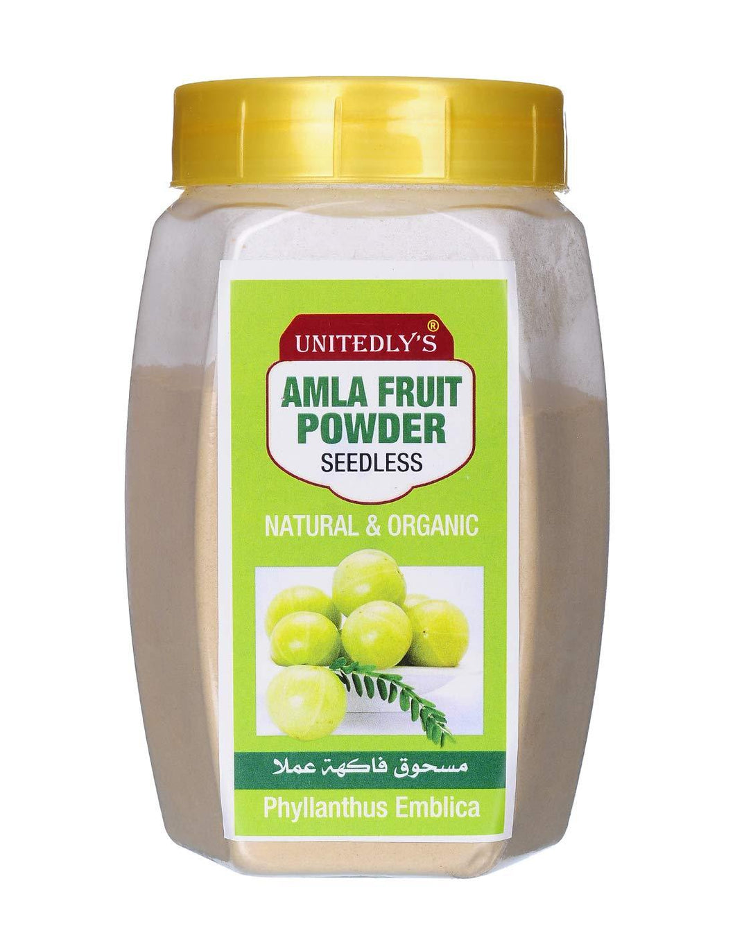 Unitedly's® Organic Amla Powder (Seedless) Indian Gooseberry Powder for Hair & Skin Care -200 Grams