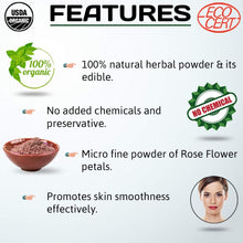 Load image into Gallery viewer, United&#39;s Pure &amp; Natural Rose Petal Powder 200 Grams For Face,Skin,Hair Care