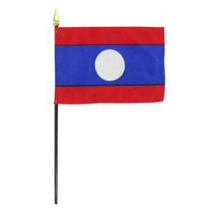 4x6" Laos stick flag