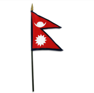 4x6" Nepal stick flag