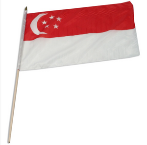 12x18" Singapore stick flag