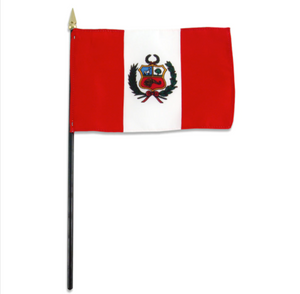 4x6" Peru stick flag