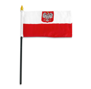 4x6" Poland stick flag