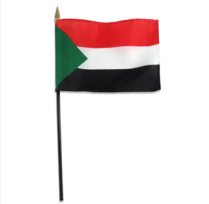 4x6" Sudan stick flag