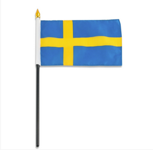 4x6" Sweden stick flag