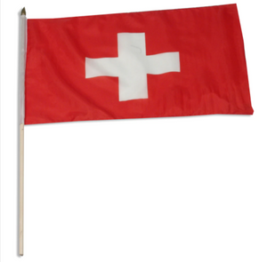 12x18" Switzerland stick flag