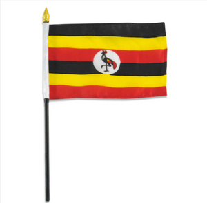 4x6" Uganda stick flag