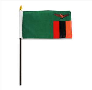 4x6" Zambia stick flag