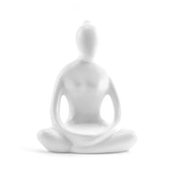 Yoga Lady Candle Holder White