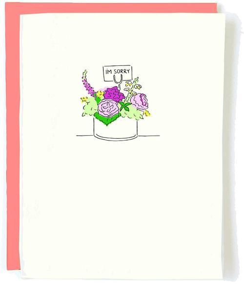 Sorry Flowers Sympathy Card